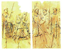 Изображения с рельефа Канчиллериа в Ватикане