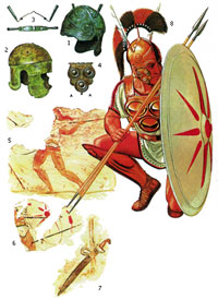 Самнитский аттический шлем. Реконструкция облика самнитского воина