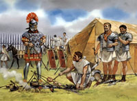 Центурион и легионеры в лагере, 115 г. н.э.