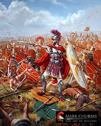 Гай Юлий Цезарь во время битвы при Бибракте, 58 г. до н.э.