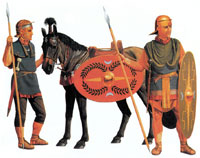 Всадник и пехотинец вспомогательных войск середины I в. н.э.