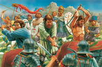 Даки сражаются с римскими легионерами