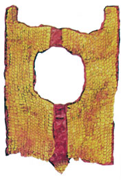 Одна из чешуйчатых защитных попон, найденных в Дура Европос