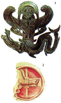Бронзовое украшение щита из Олимпии. Аргивский щит