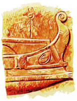 Резное изображение передней части корабля (Карфаген)