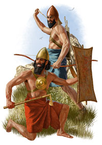 Воин эпохи Хаммурапи и аккадский лучник