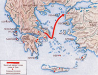 Карта памятников микенской культуры