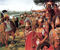 Ларс Порсена, этрусский царь Клузия и его войско взирают на Рим с Яникула