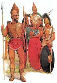 Группа воинов VIII в. до н.э., относящихся к культуре вилланова