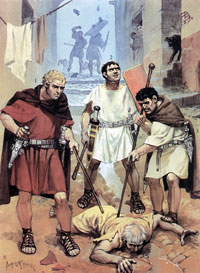 Насильная вербовка легионеров в римском порту Остии, 6—9 гг. н.э.