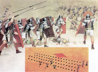 Передняя центурия в бою, I в. н.э.