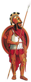 Спартанский гоплит в 500 г. до н.э.