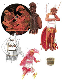 Изображение льняных панцирей в греческом и этрусском искусстве