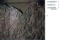 Ассирийский барельеф IX в. до н.э., на котором изображена осада