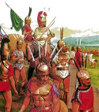 Самниты заставили римлян пройти под ярмом после битвы в Кавдинском ущелье