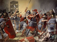 Легионеры армии Цезаря в центральной Галлии, 52 г. до н.э.