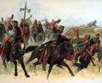 Римская кавалерия атакует арьергард армии даков