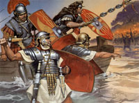 Высадка легионеров XIV легиона на остров Англси, 60 г. н.э.