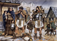 Легионеры отправляются в поход, 130 г. н.э.
