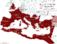 Карта Римской империи на пике ее могущества
